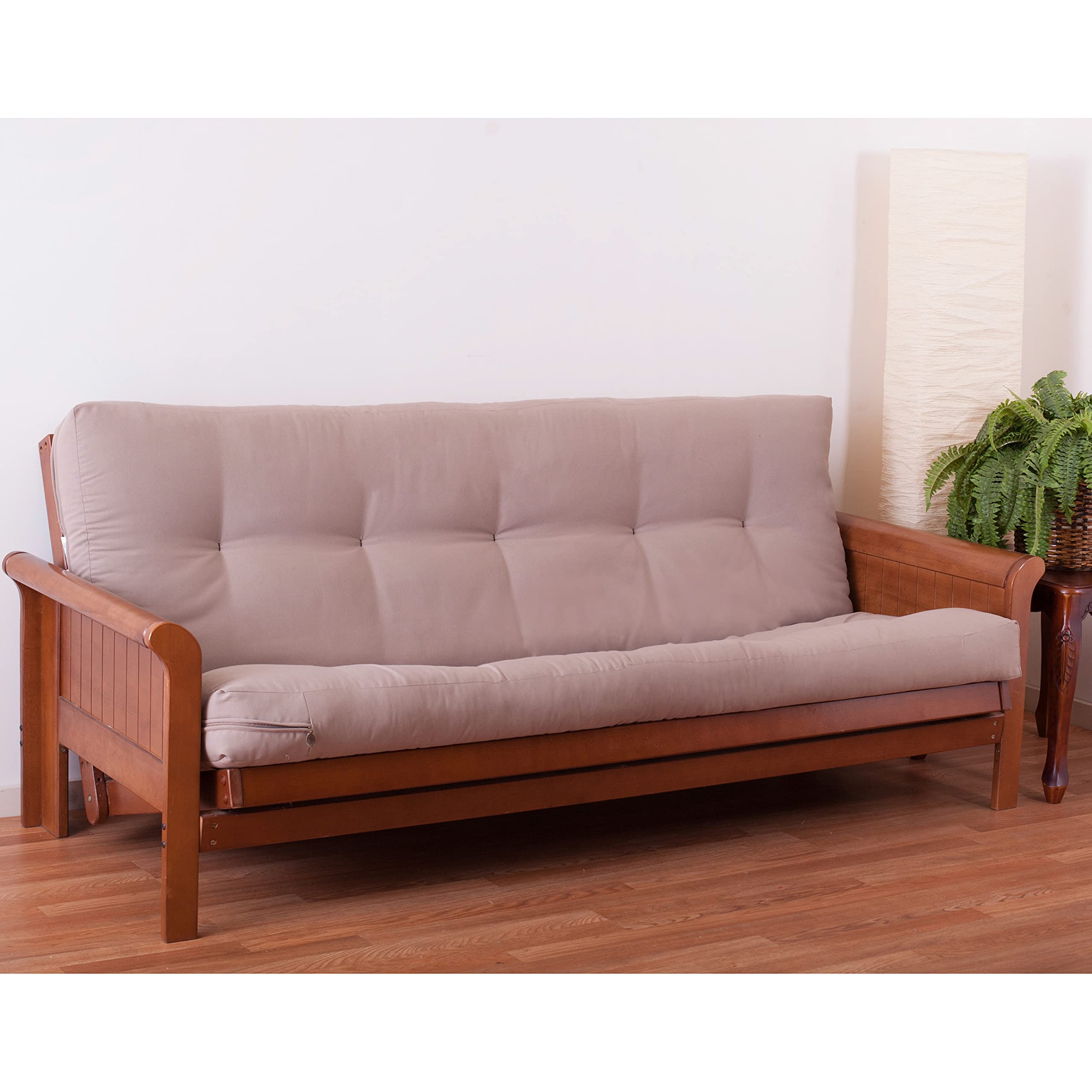Blazing Needles Renewal 6' Twill Futon Mattress, Queen, Toffee